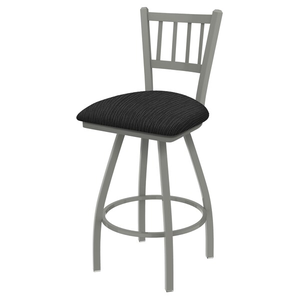 Holland Bar Stool Co 25" Swivel Counter Stool, Nickel Finish, Graph Coal Seat X810 - main